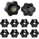 thumbnail image 1 of Perilla de apriete de rosca hembra M10, 10 piezas Perilla de tuercas de apriete con cabeza de estrella Perillas de apriete Apriete de rosca M10 para maquinaria Equipo industrial Equipo-38 mm, 1 of 5