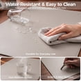 thumbnail image 6 of Promattoo Desk Pad Protector, PU Leather Mouse Pad,Waterproof Laptop Desk Mat, Non-Slip Desk Blotter with Gift box, Writing Pad for Office, Home & Gaming, 31.5" x 15.7", Stone Gray, 6 of 8