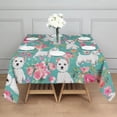 thumbnail image 3 of Schnauzer Dogs Square Tablecloth,Waterproof Square Table Cover,Wipeable Spillproof Washable Table Cover for Home Kitchen Party Decor 52"x52"(132x132cm), 3 of 6