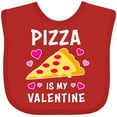 thumbnail image 3 of Inktastic Pizza is My Valentine with Hearts Boys or Girls Baby Bib, 3 of 4