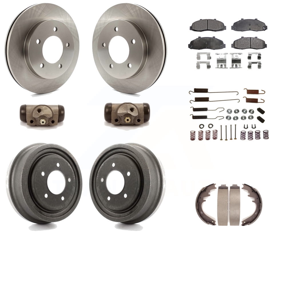 Front Rear Disc Brake Rotors And Semi-Metallic Pads Kit For Ford F-150