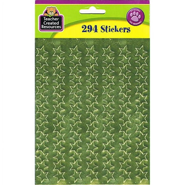 Teacher Created Resources TCR1276 Stickers Gold Stars Foil 294Pk