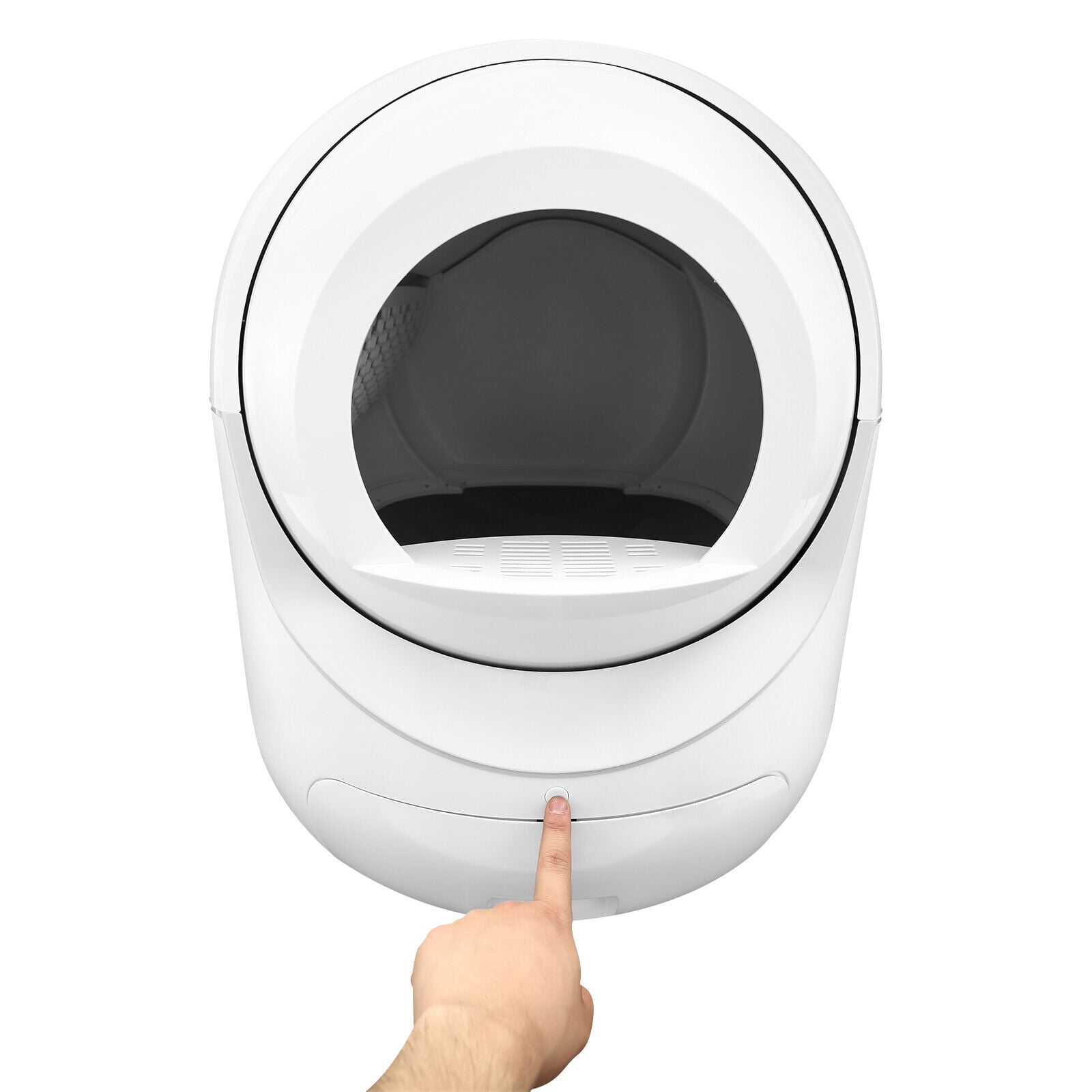White Smart Cat Litter Box APP Automatic Self-Cleaning Litter BOX Snap-on Filter