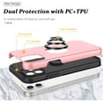 thumbnail image 4 of Shockproof Case for iPhone 11 6.1 inch, [Built-in Camera Cover] Military Grade Phone Case Cover with Embedded Metal Ring Stand Kickstand [Support Magnetic Car Holder] for iPhone 11, Pink, 4 of 13