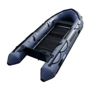 BRIS 1.2mm PVC 14.5 ft Inflatable Boat Inflatable Fishing Pontoon Dinghy Boat with Aluminum transom