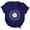 01#Blue, variant on Women's Summer Sunflower T Shirt Cute Flower Graphic Loose Tees Crew Neck Short Sleeve Casual Tops