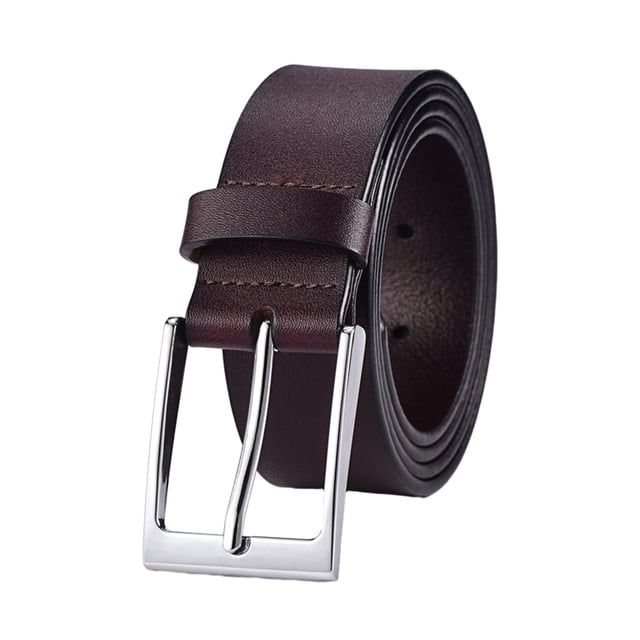Guardurnaity Cinturón de jeans para hombres - Versatilidad confiable Fabricado con cuero de vaca Durable Cinturones para hombres Amplia aplicación Cinturones marrón3.5cm 110cm