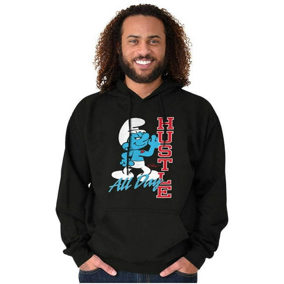 Hefty Smurf Hustle All Day Workout Hoodie Sweatshirt Women Men Brisco Brands S