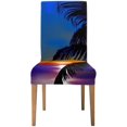 thumbnail image 1 of Funda protectora para silla ABPHQTO con diseño de palmera puesta de sol Juego de 1, 1 of 4