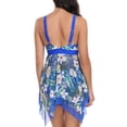 thumbnail image 4 of Gibobby Batas de baño mujeres spa Traje de baño para mujer, traje de baño dividido con estampado de flores a la moda, traje de baño dividido para playa a(Azul,CH), 4 of 5