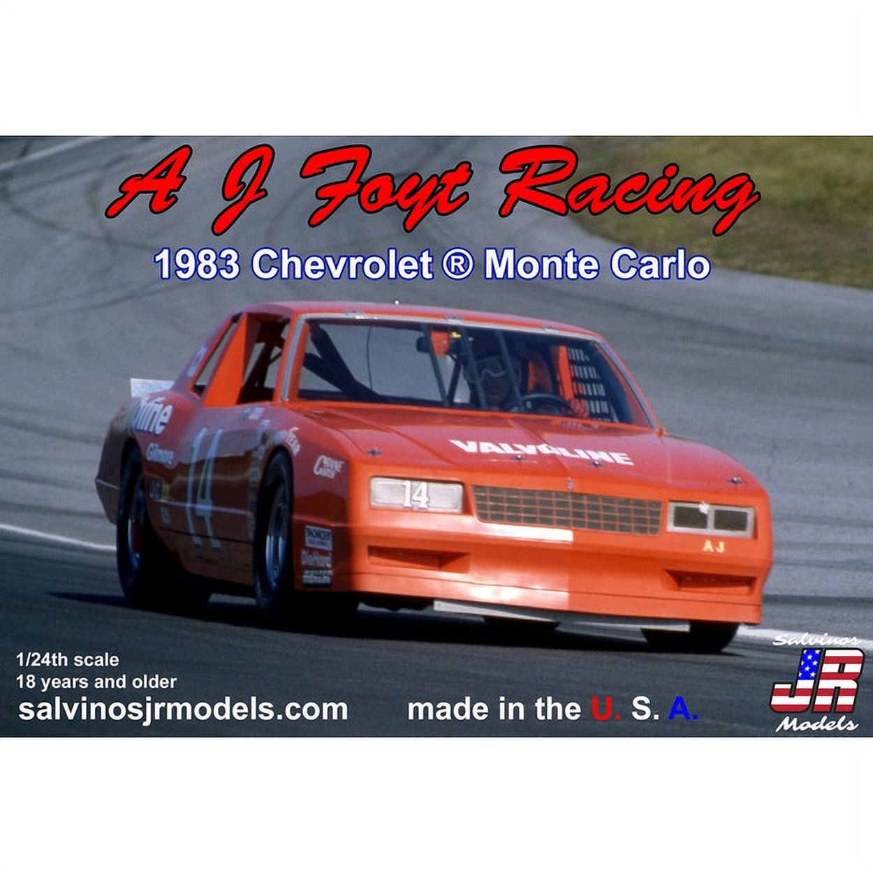 SJMAJMC1983D 1/24 AJ Foyt Racing 1983 Chevrolet Monte Carlo Plastic Model Car Kit