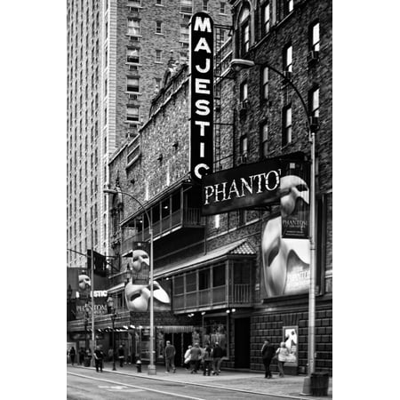 The Phantom Of The Opera - Majestic - Times Square - New York City - United States Print Wall Art By Philippe