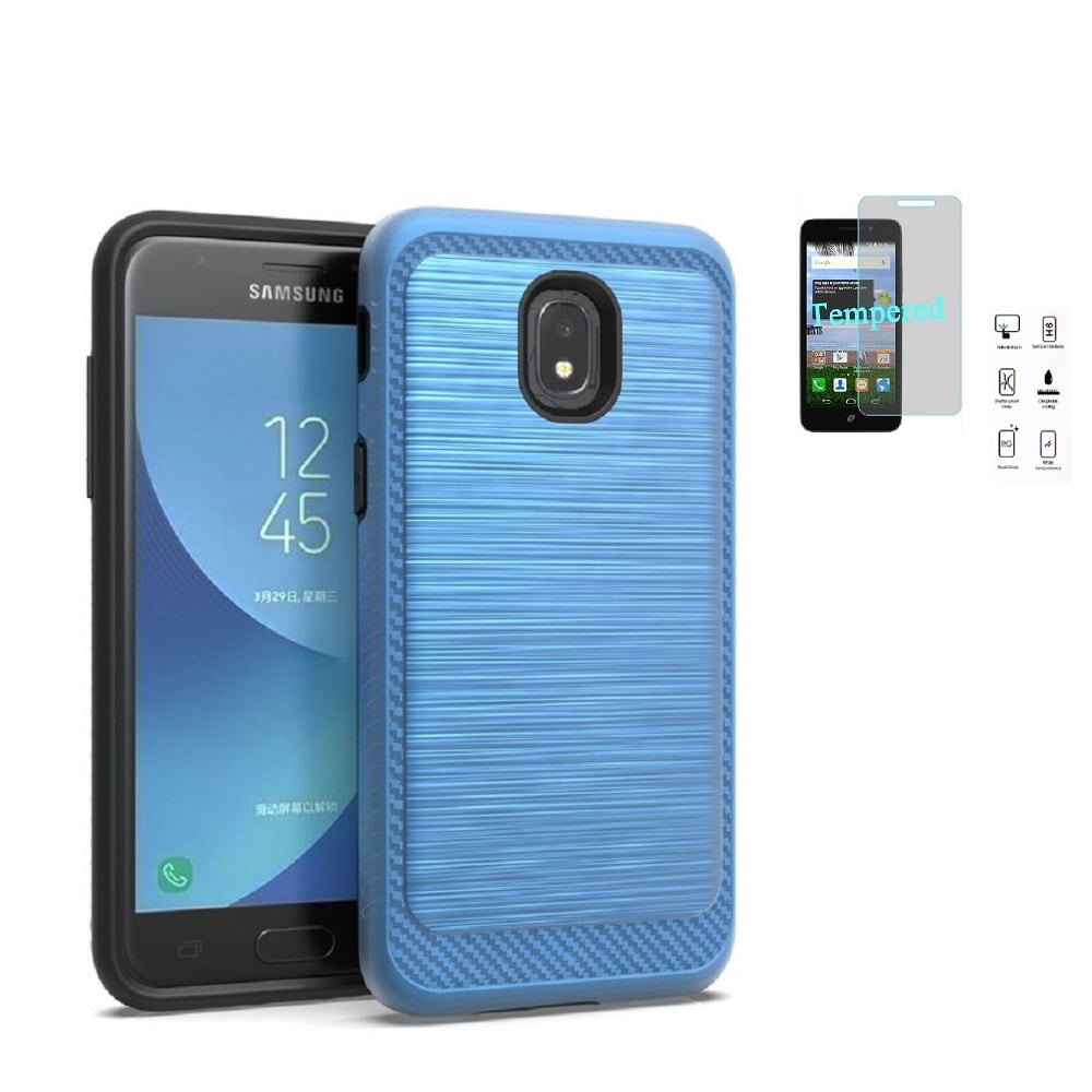Phone Case For Samsung Galaxy J7 Crown Galaxy J7 18 J7 Refine J7 V 2nd Gen J7 Top J7 Star J7 Aero Hybrid Shockproof Slim Hard Cover Protective Case Tempered Glass