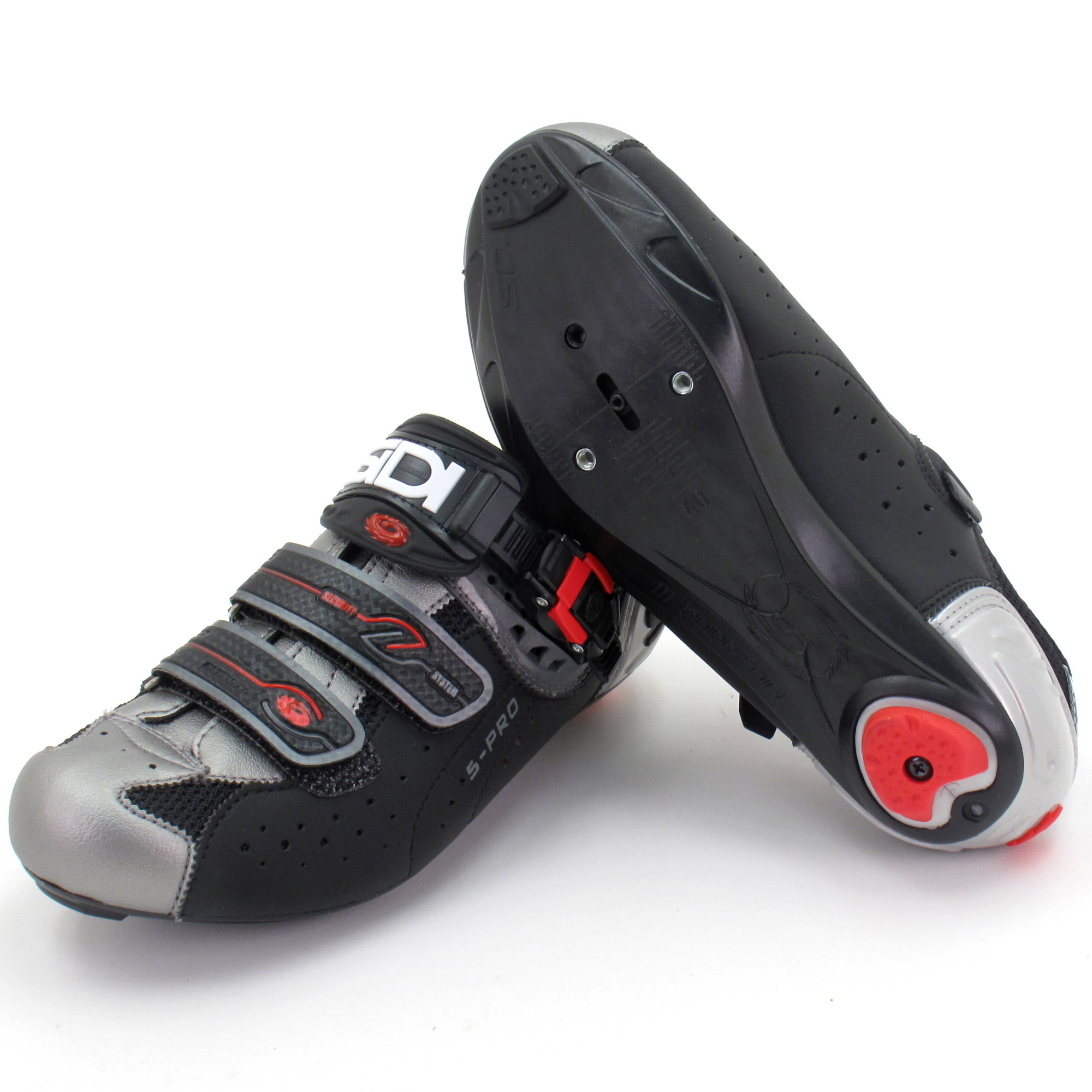 Sidi Genius 5-Pro Black/Titanium SZ 40.0 Road Bike Shoes