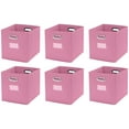 thumbnail image 1 of Ornavo Home Foldable Storage Bins Basket Cube Organizer with Dual Handles and Window Pocket - 6 Pack - 12" L x 12" W x 12" H, 1 of 6