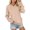 Rose Gold, variant on Hpapadks V Neck Sweatshirt Women Soft Long Sleeve Casual Sweater Daily Wear Loose Fit Tops wirh Pockets Brick Red L