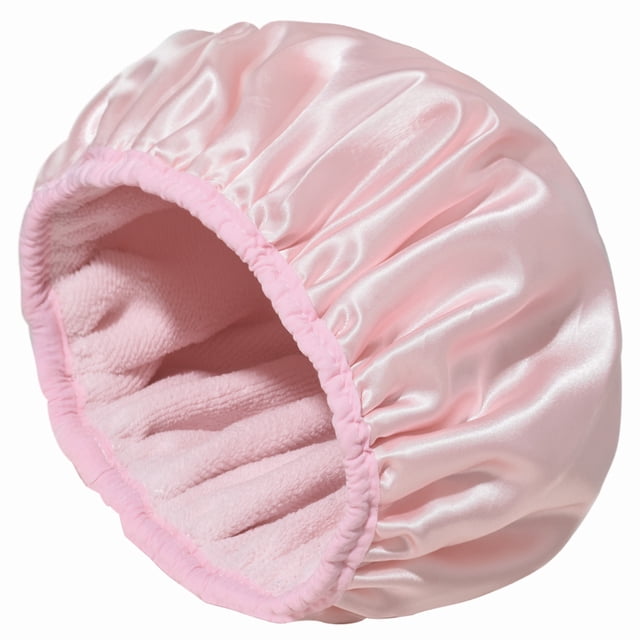 Women Luxury Shower Cap Waterproof Reusable Double Layer Microfiber Terry Lined Shower Cap with Dry Hair Function