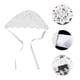 thumbnail image 3 of Gorro de algodón con encaje para bebé, precioso gorro con encaje y estampado floral para bebés y niños pequeños (blanco), 3 of 7