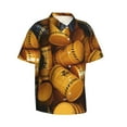 thumbnail image 2 of Yellow And Black Bucket Hawaiian Shirts For Men, Summer Short-Sleeve Relaxed-Fit Button-Down Shirts 3x-Large, 2 of 9