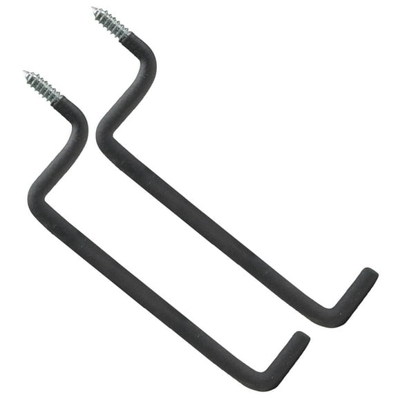 Wideskall 2 Pieces Heavy Duty Garage Storage Screw in Utility Tool Wall Mount Ladder Hanger Hook