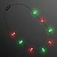 thumbnail image 3 of FlashingBlinkyLights Green and Red LED Light Up Christmas String Light Bulb Necklace, 3 of 4