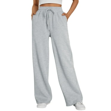 SUNBS Wide Leg Sweatpants Womens Cargo Pants Baggy Lounge Casual Pants Drawstring Sweat Pants with Pockets