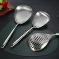 Travelwant Large Slotted Spoon Skimmer Ladles Heavy Duty Stainless Steel Skimmer Spatula