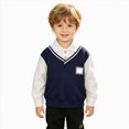 thumbnail image 2 of WXFAZCVU Boys Shirts Lapel Button Down Long Sleeve Pullover Fall Clothes Daily School Wear Size 5-6 Years, 2 of 4