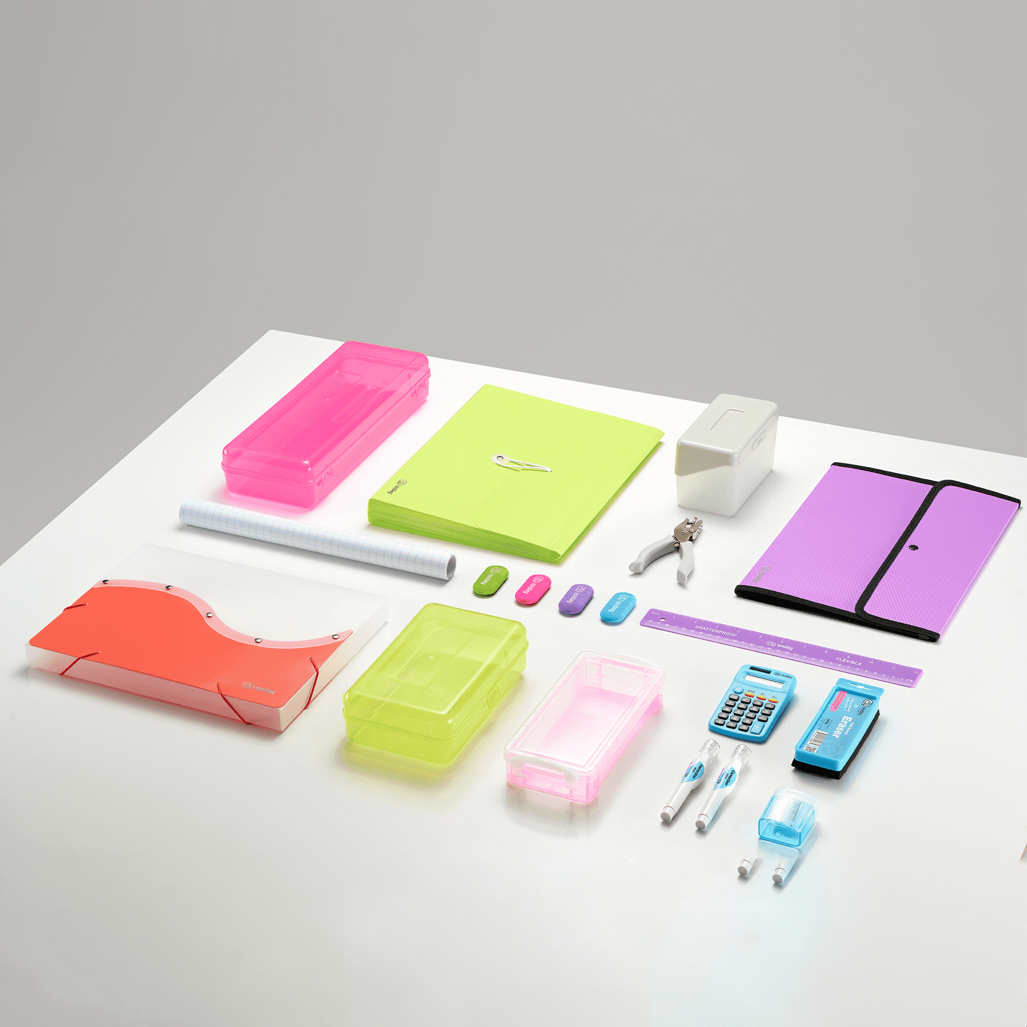 Enday Index Card Holder 3x5 Inch File Organizer for Focus Notes & Flash Cards, Multicolor 4 Pack