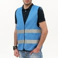 thumbnail image 2 of JGGSPWM Safety Vests Reflective Tank Construction Garden At Night Protective Yellow Reflective Neon Silver Strip High Visibility Work Vest Blue 均码, 2 of 9