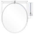 thumbnail image 2 of Costway 24'' LED Mirror Illuminated Light Wall Mount Bathroom Round Make Up Touch Button, 2 of 9