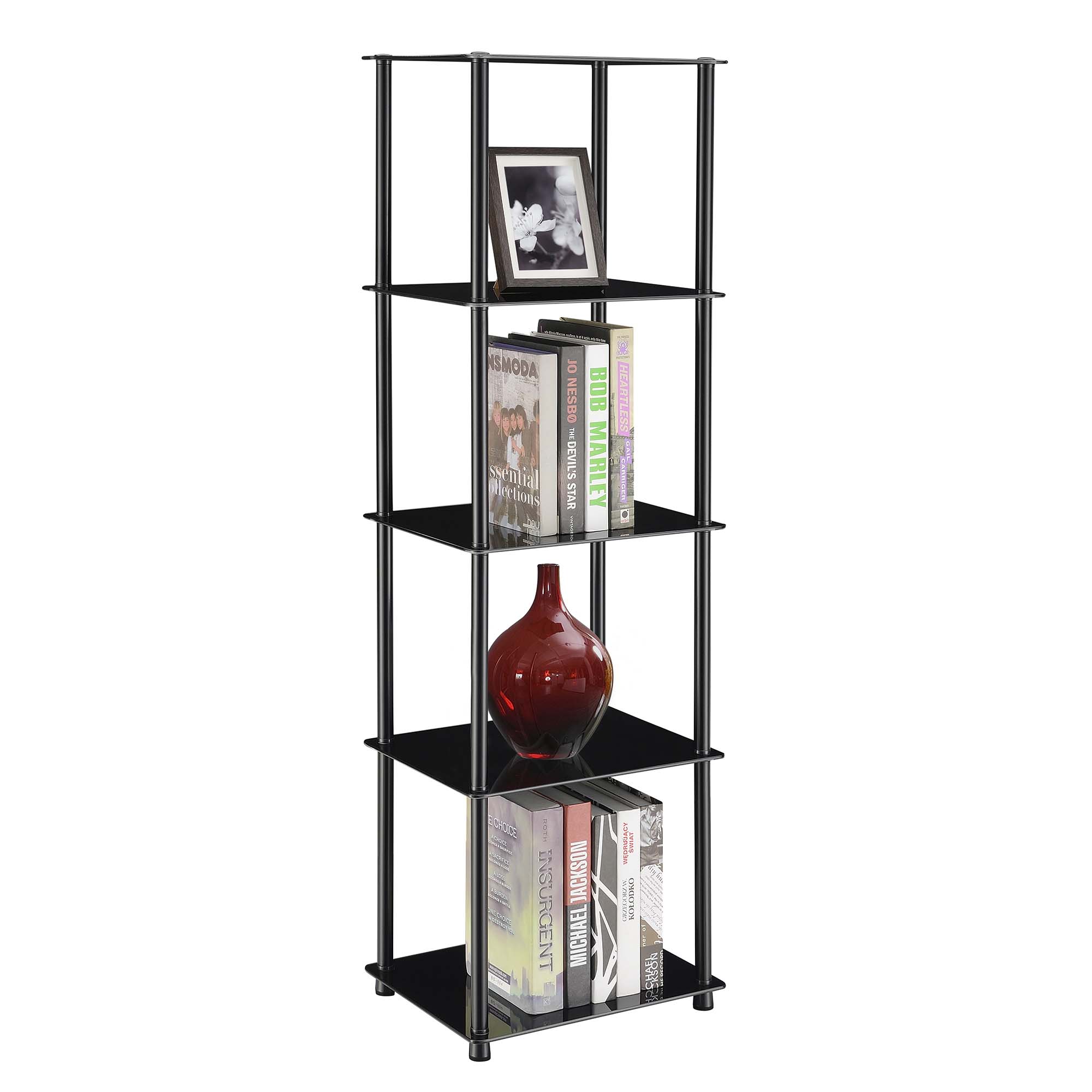 Convenience Concepts Designs2Go Classic Glass 5 Tier Tower, Black Glass - image 2 of 3