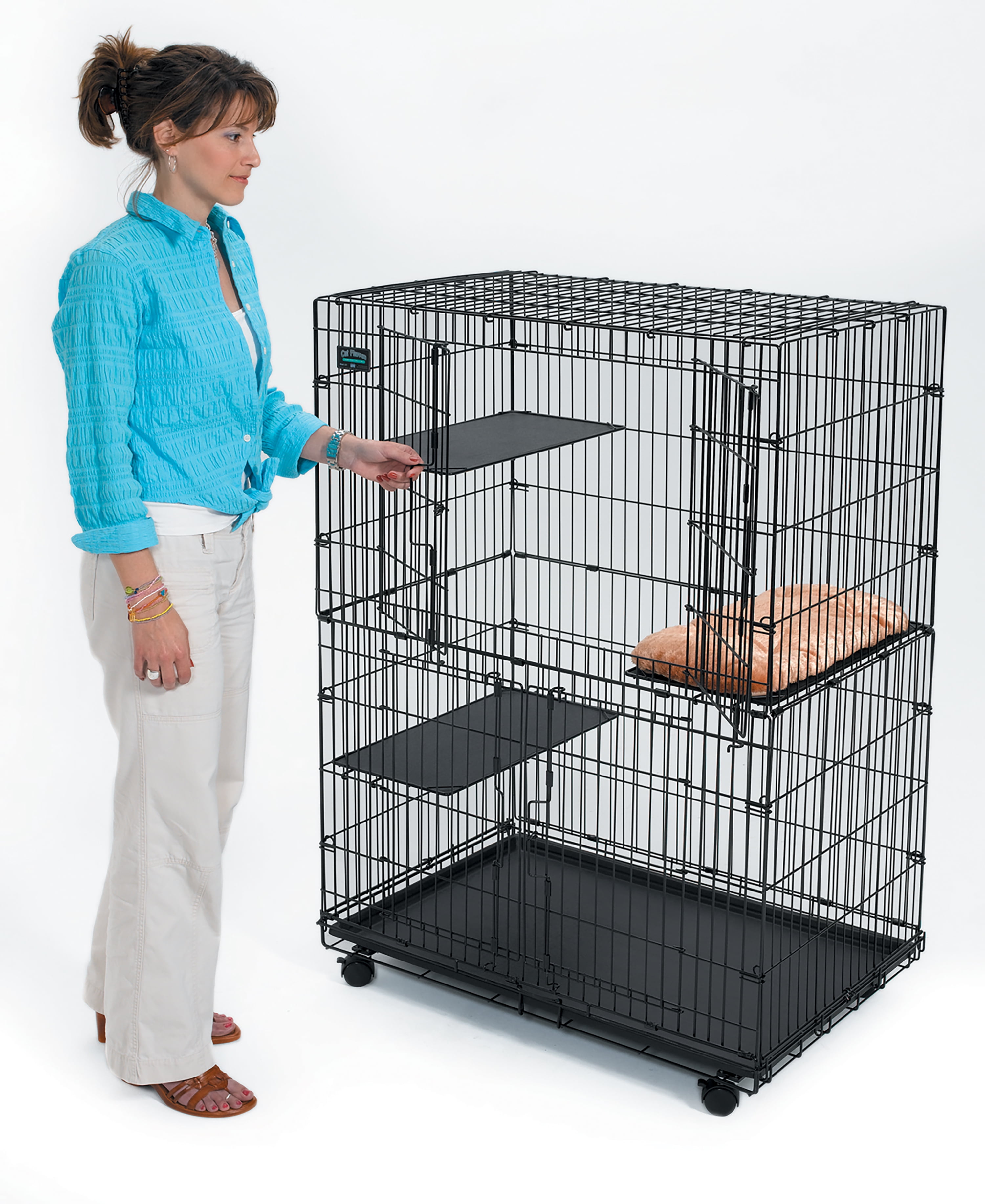 Collapsible 51 in. Cat Playpen with 3 Perches Midwest in Cambodia at KHR 483698 Rating 5