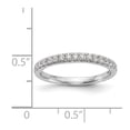 thumbnail image 7 of 14K White Gold Ring Band Wedding Diamond Round , Size 8, 7 of 7