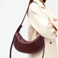 thumbnail image 4 of Genuine Leather Crescent Bag, Women's Grainy Hobo Underarm Shoulder Crossbody Purse, 4 of 8