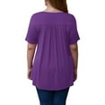 thumbnail image 5 of Aayomet Tops For Women Women's Tops Lace Splicing Fashion Shirt Tops For Women Purple,S-XXL, 5 of 5