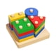 thumbnail image 5 of Tablero clasificador de formas de madera para apilar y clasificar, contar, combinar formas, juguete Montessori para niños, bebés, niños y niñas de 12 A, 5 of 9