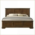 thumbnail image 6 of Traditional 3-Piece Bedroom Furniture Set, Queen Panel Bed with 2 Storage Nightstands, Walnut Brown | Solid Wood | Standard Beds, 6 of 11