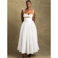 thumbnail image 2 of White Solid Color Two-Piece Dress With Tie-Shoulder Top, Cut-Out Detail, And Flowy Maxi Skirt, 2 of 4
