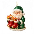 thumbnail image 3 of Cute Santa Claus Acrylic Christmas Ornaments Decorations, Xmas Hanging Tree Pendants, Seasonal Indoor Outdoor Decor for Christmas Tree Mantel Window Wall, 3 of 7