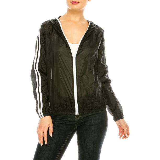 i.Fashion Lightweight Casual Hooded Neon Windbreaker Jacket Sun