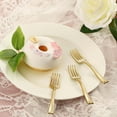 thumbnail image 2 of Efavormart 24 Pack 4" Gold Plastic Fork Plastic Silverware Salad Fork Gold Cake Fork, 2 of 11