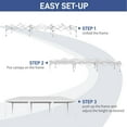 thumbnail image 6 of Ivv 10 x 30 ft White Event Outdoor Canopies, Adjustable Legs, 6 of 10