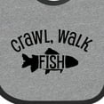 thumbnail image 4 of Inktastic Crawl, Walk Fish Boys or Girls Baby Bib, 4 of 4