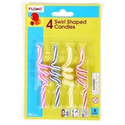 Swirl Shaped Candles - 4 pack Case Pack 36
