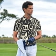 thumbnail image 3 of Saiise Abstract Cat Faces Pattern Print Mens Golf Shirt Moisture Wicking Quick-Dry Print Performance Polo Shirts for Men-4X-Large, 3 of 6