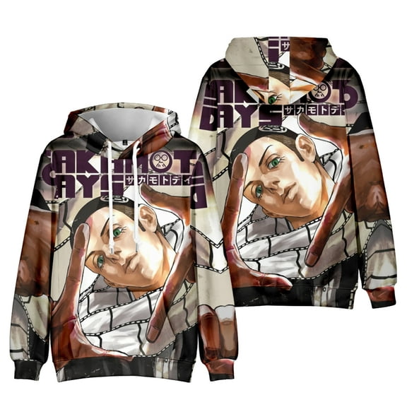 Sakamoto Days cosplay hooded Taro Anime Sakamoto Hooded Drawstring Pocket Sweatshirt Men/women harajuku Pullover