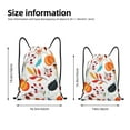 thumbnail image 2 of Sikiie Autumn Pumpkins Fall Leaves Drawstring Backpack Drawstring Bags, Draw String Back Bag for Sports, Gym, Travel, Swimming, Beach-Medium, 2 of 6
