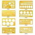 thumbnail image 3 of 23 Styles Ruler Durable K Resin Military Drawing Furniture Construction Architect Template Drafting Ruler Stencil Measuring Tool 20, 3 of 6