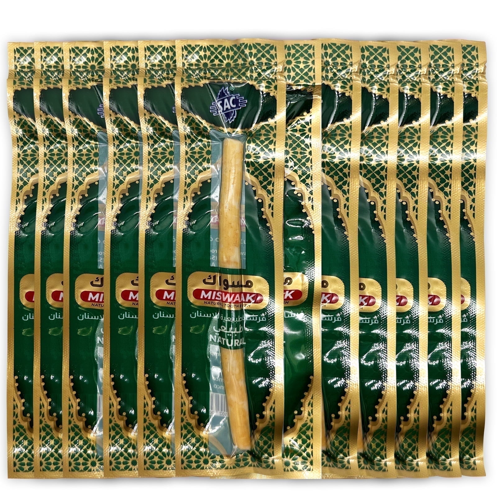 12 Pack Organic Miswak Toothbrushes | All-Natural Wooden Miswak Sticks for Teeth Whitening | Oral Care, Fresh Breath & Eco-Friendly | Original Flavor